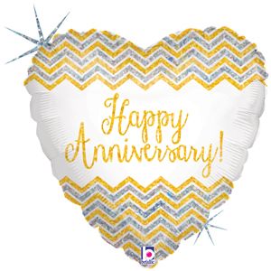 18" Silver & Gold Anniversary
