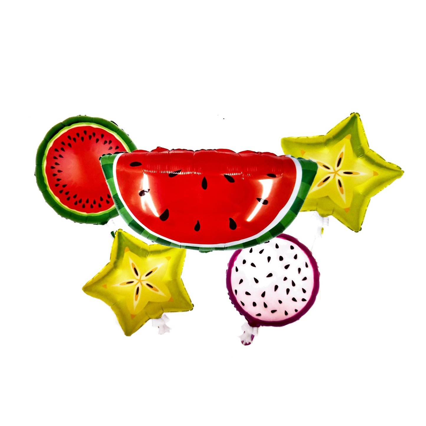 SET DE GLOBOS "ALOHA" FRUTAS (5 PZS.)