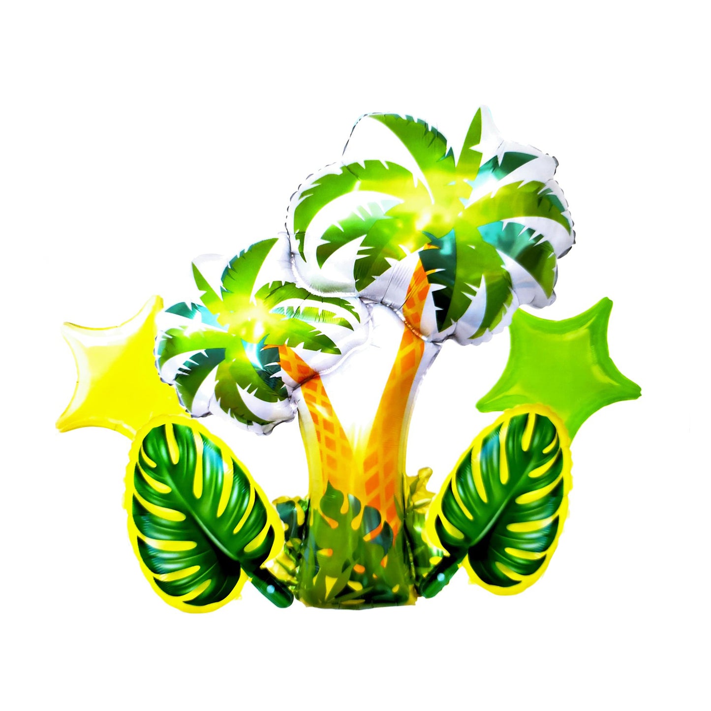 SET DE GLOBOS "ALOHA" DOBLE PALMERA (5 PZS.)