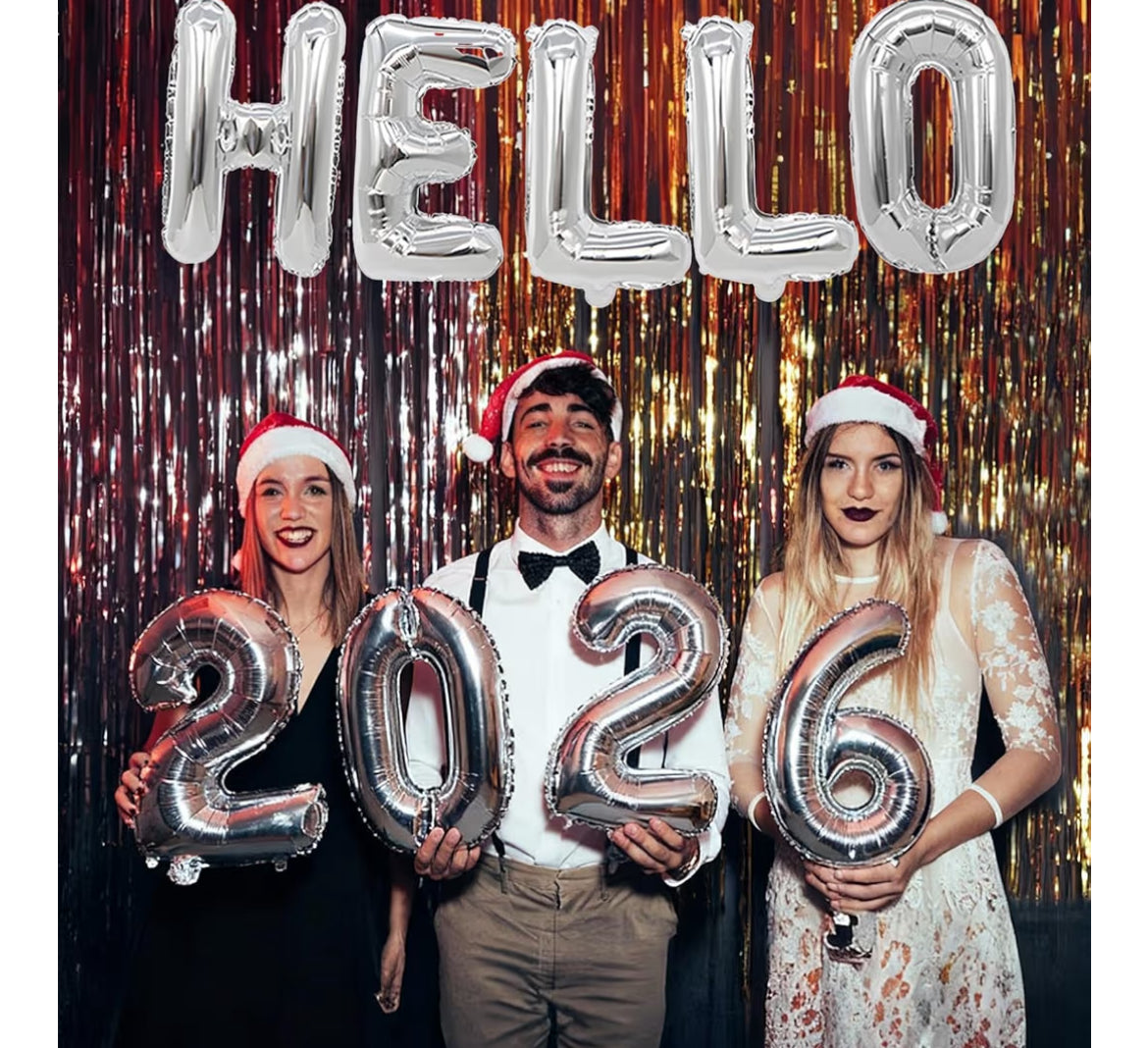 Hello 2026 plateado