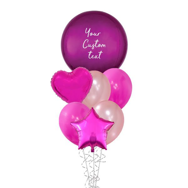 Arreglo de globo Orbz (fuscia)