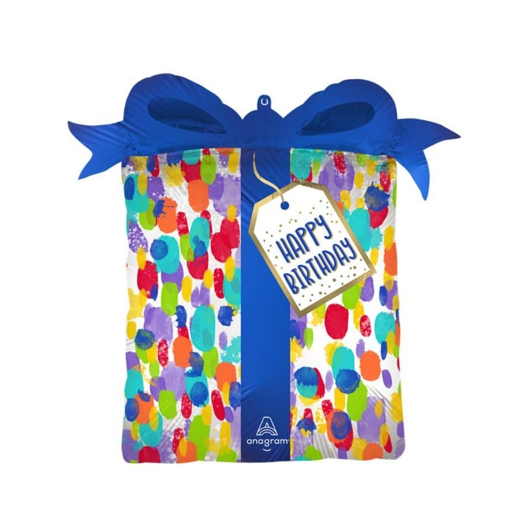 27" Satin Painted Dots B'day Present