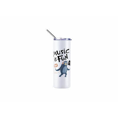 VASO DE ACERO BLANCO CON ASA 300ML