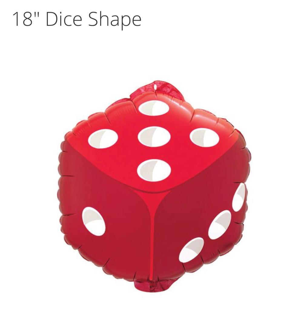 METALICO 18¨ EN FORMA DE DADO ROJO