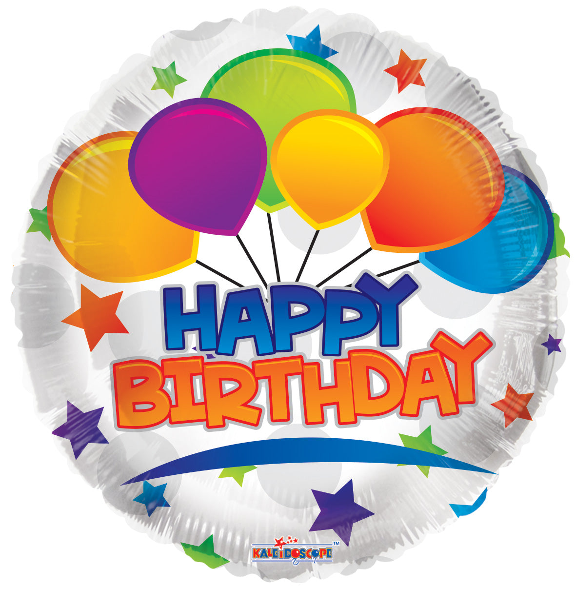 Metalico 18¨ Happy Birthday con Globos de Globos