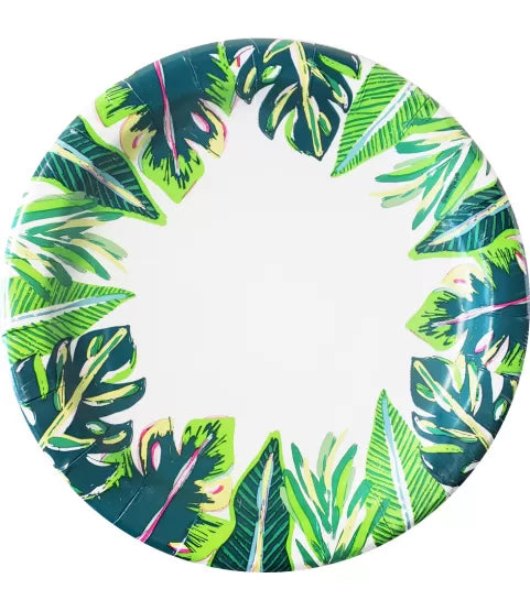 8 Platos Hoja Tropical unique