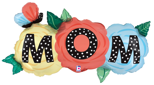 Metálico 35" Mom Floral Marquee