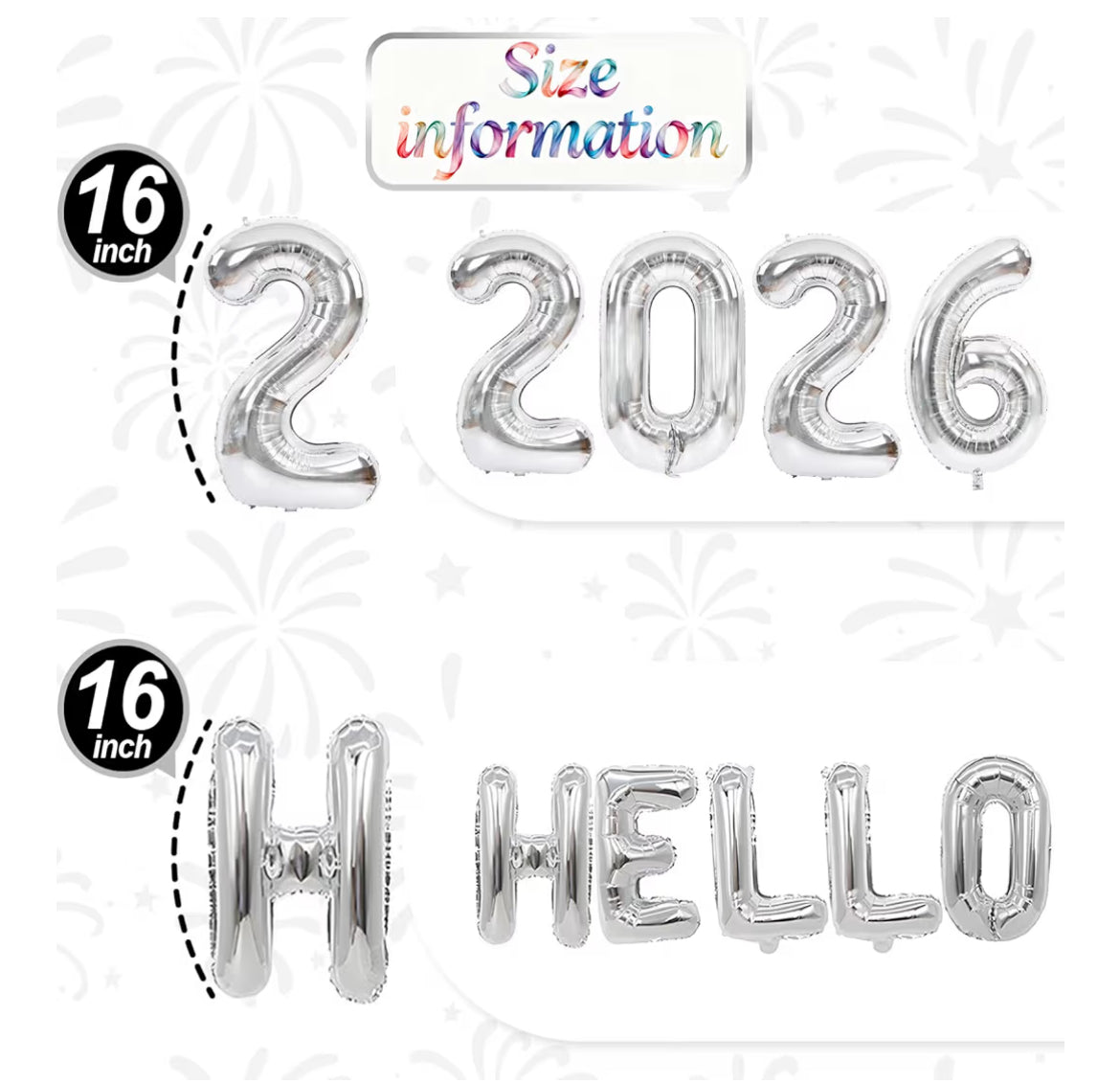 Hello 2026 plateado