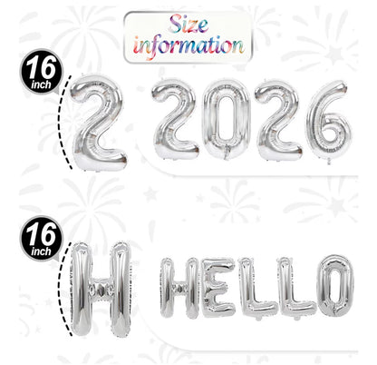 Hello 2026 plateado