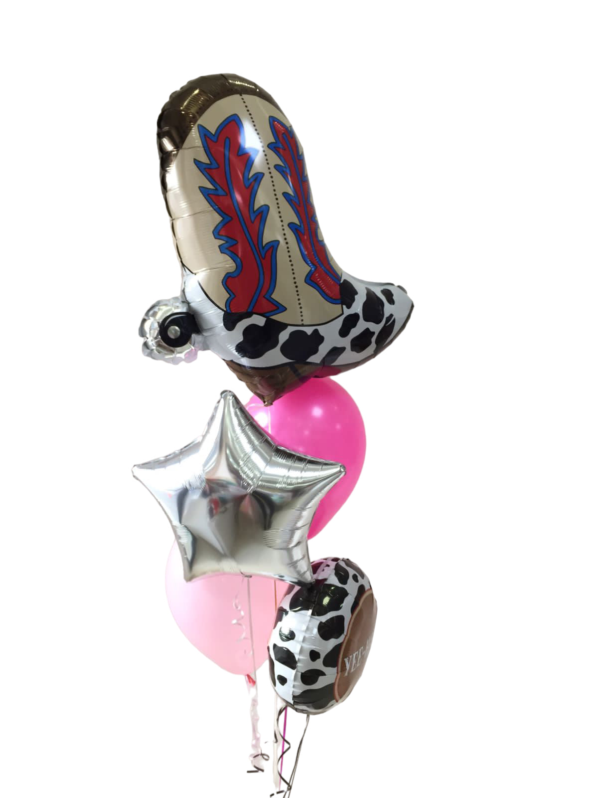 Bouquet globos  bota vaquero Cowboy