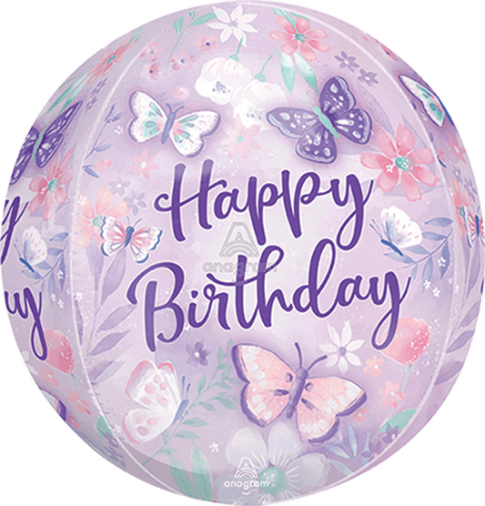 ORBZ "HAPPY BIRTHDAY" MARIPOSA (16")
