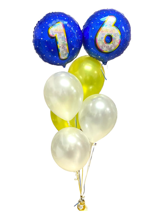 Globos números con otros globos