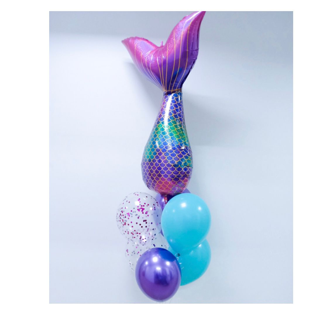 Arreglo de Globos Cola  de Sirena
