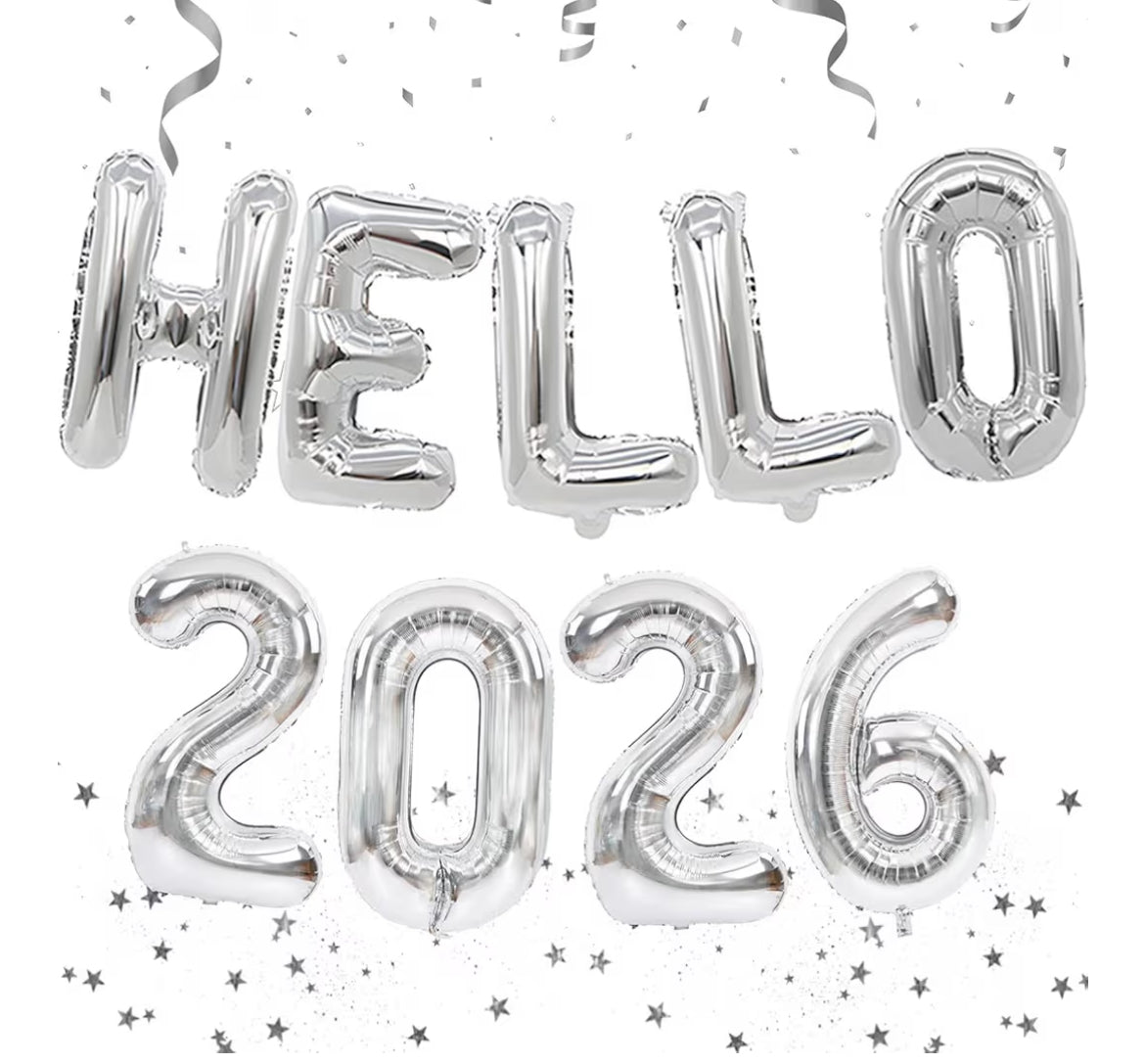 Hello 2026 plateado