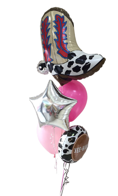 Bouquet globos  bota vaquero Cowboy