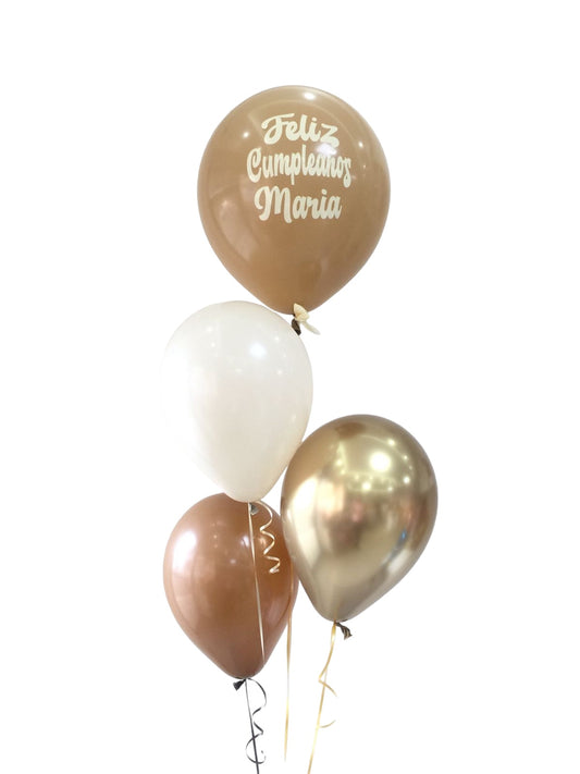 Arreglo de globos colores tierra