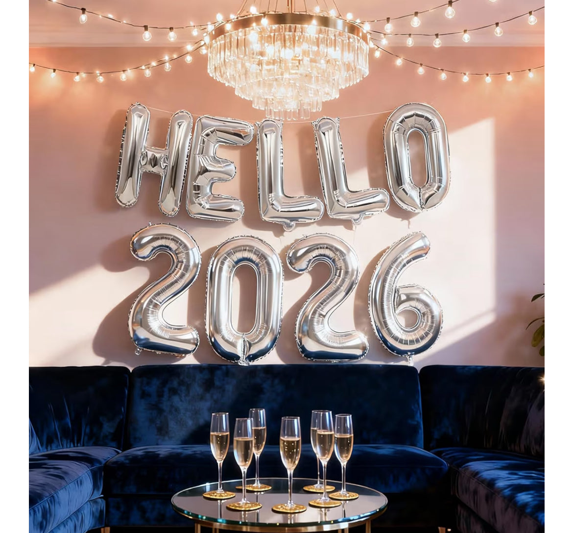 Hello 2026 plateado