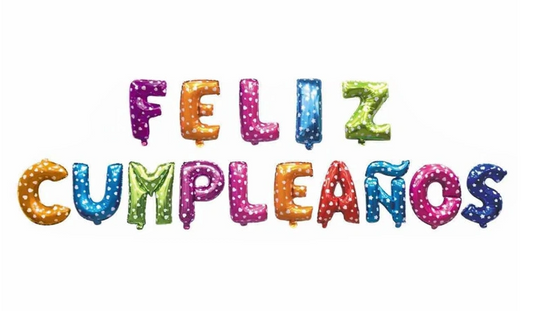 Letrero inflable Feliz Cumpleaños multicolor