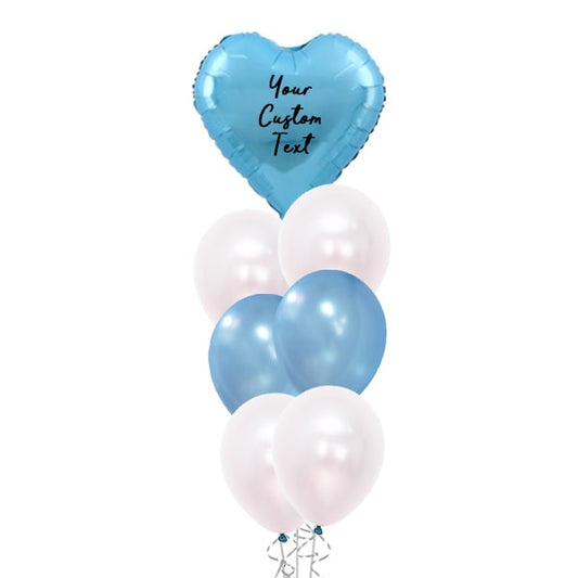 Arreglo de Globos corazón personalizado + 6 latex