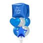 Arreglo de Globos azul cuadrado personalizado