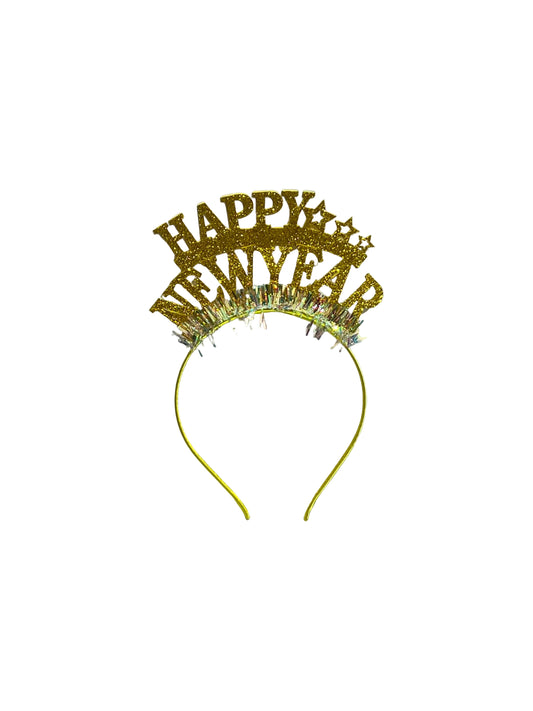 Cintillo Happy New Year dorado