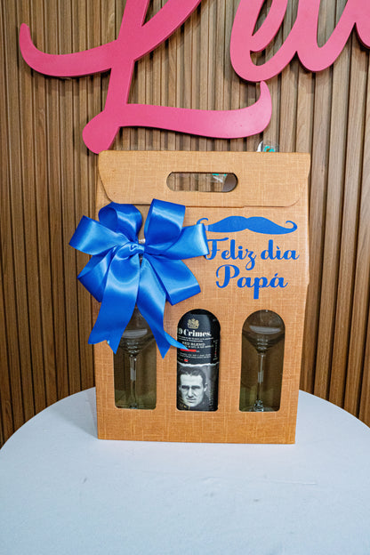 Estuche de Vino Personalizado "Brindis por Papá" 🍷