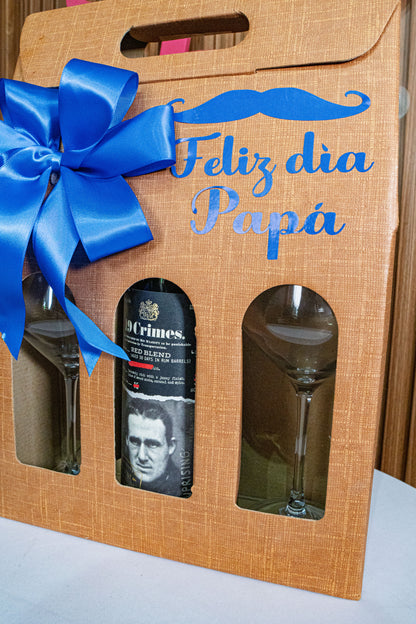 Estuche de Vino Personalizado "Brindis por Papá" 🍷