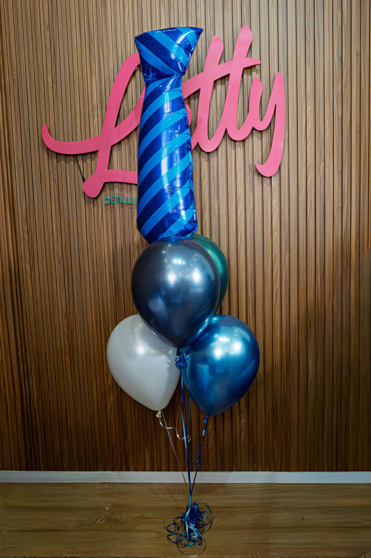 Ramo de globos "Corbata clásica" para caballero