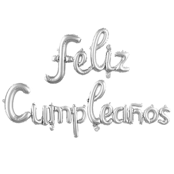 Letrero inflable Feliz Cumpleaños cursivo