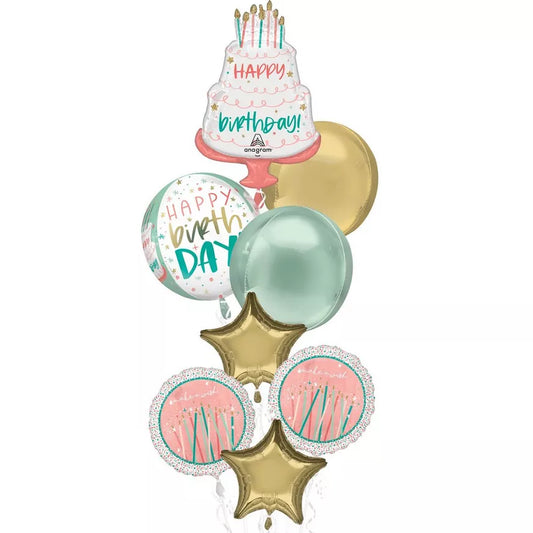 Arreglo de Globos Happy Birthday