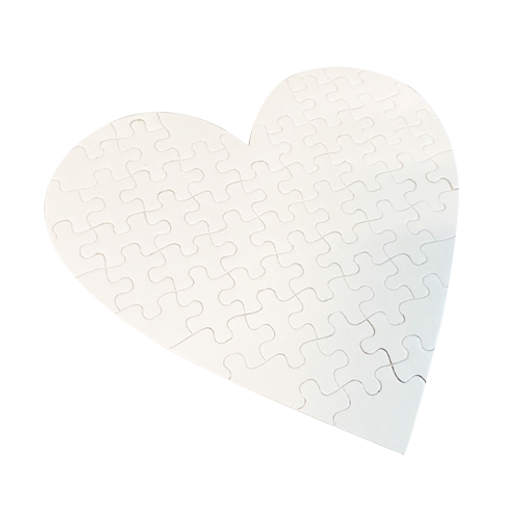Rompecabezas en forma de corazón sublimación