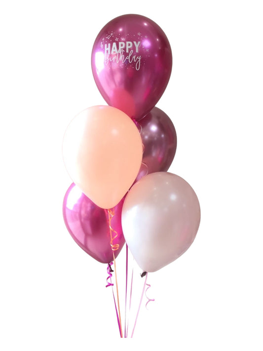 Arreglo de globos rosado