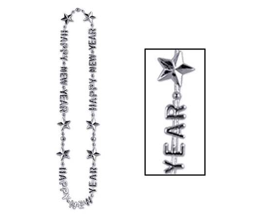 Collar New Year plateado