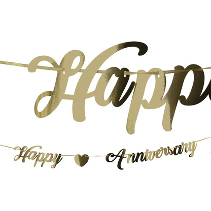 Banner Happy Anniversary  Dorado
