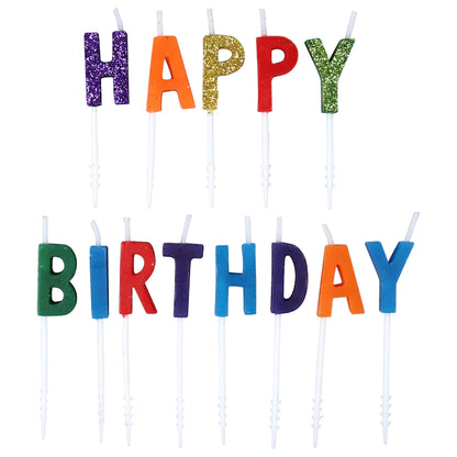 Velas Happy Birthday multicolors