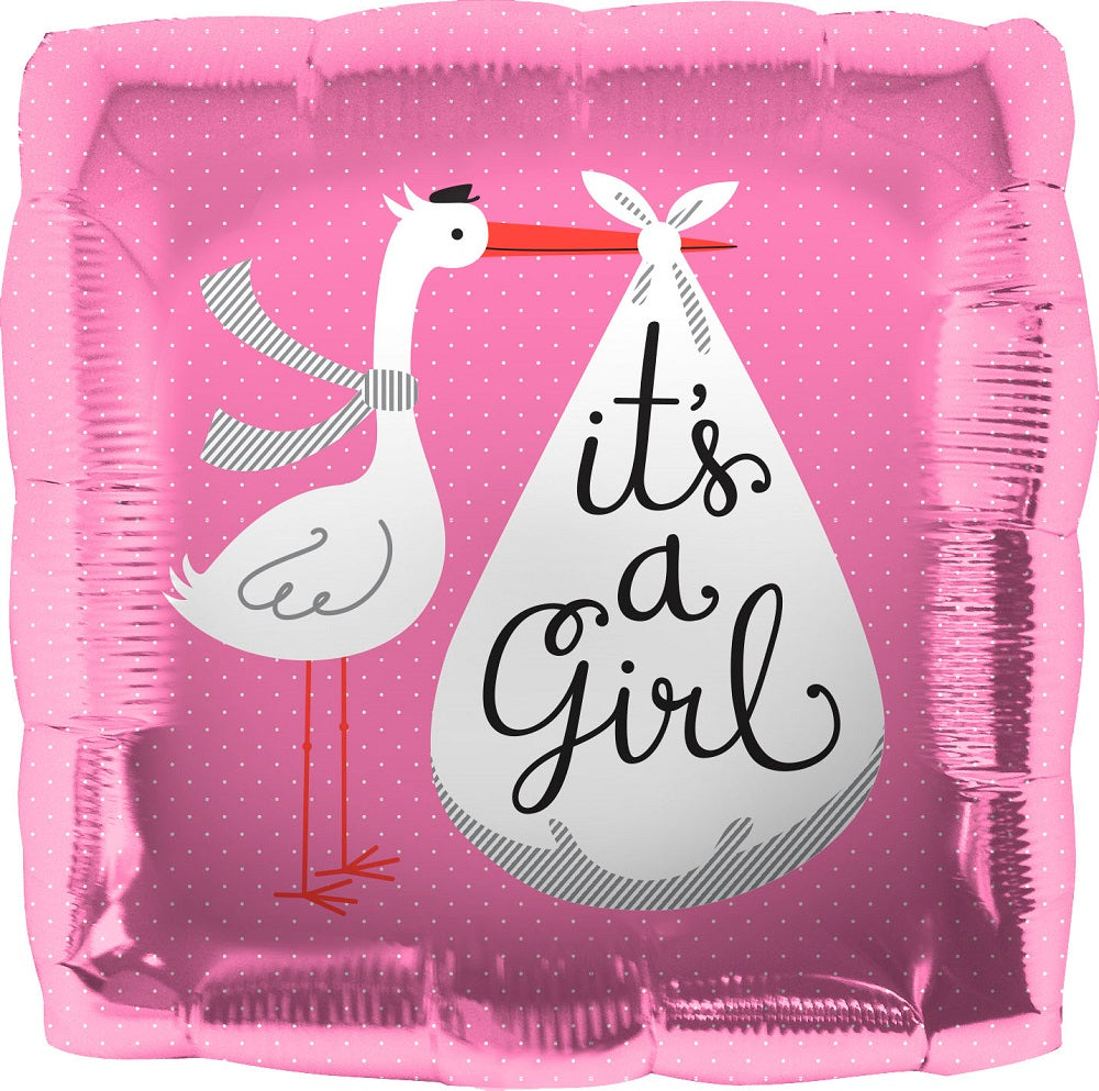 IT'S A GIRL STORK 18"