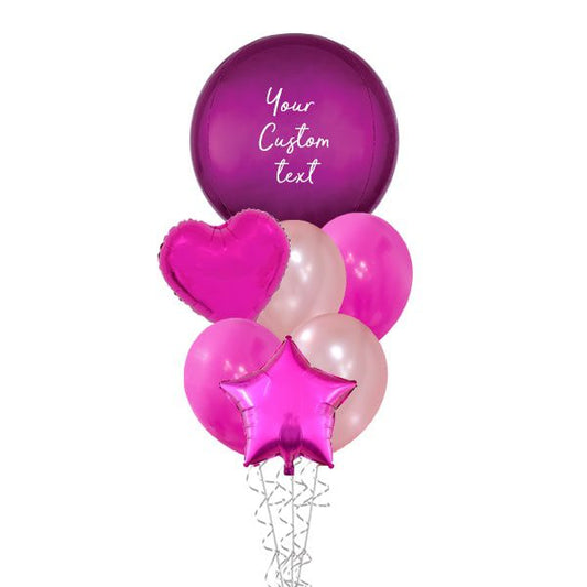 Arreglo de globo Orbz (fuscia)