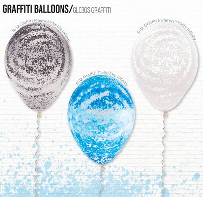 Latex 12" printed Graffiti