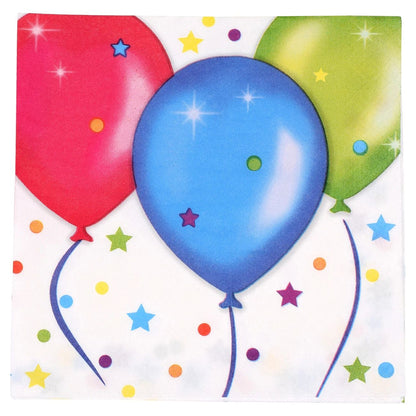 20 Servilletas con globos de colores