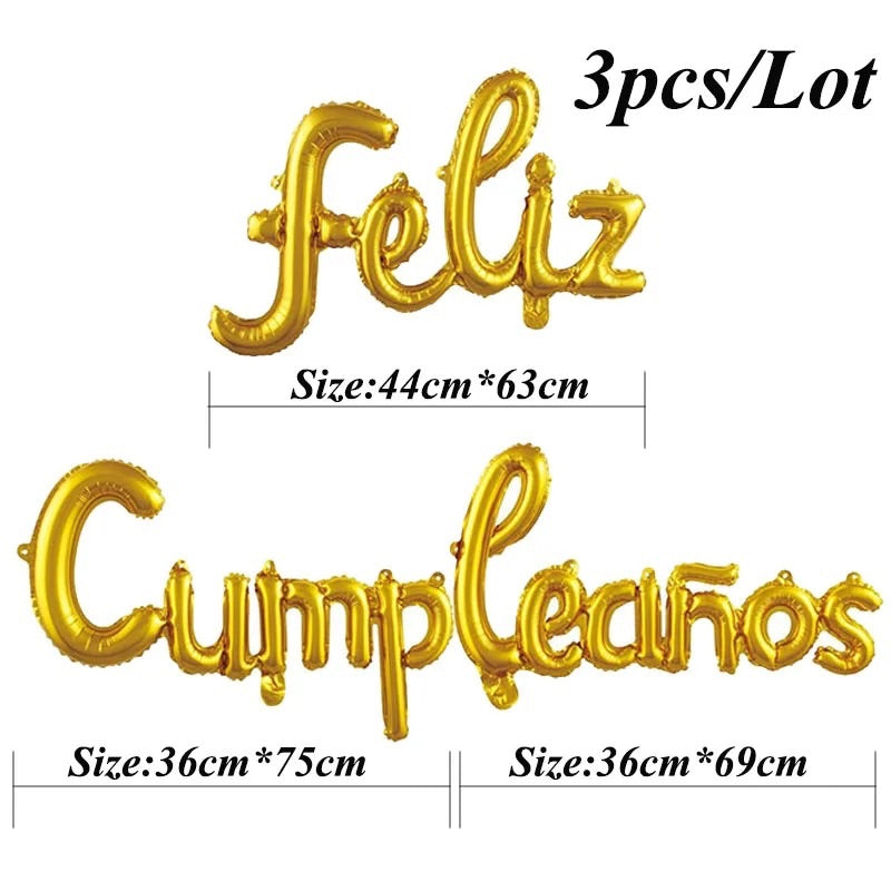 Letrero inflable Feliz Cumpleaños cursivo