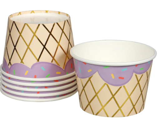 Vasos Helado Barquilla Morado