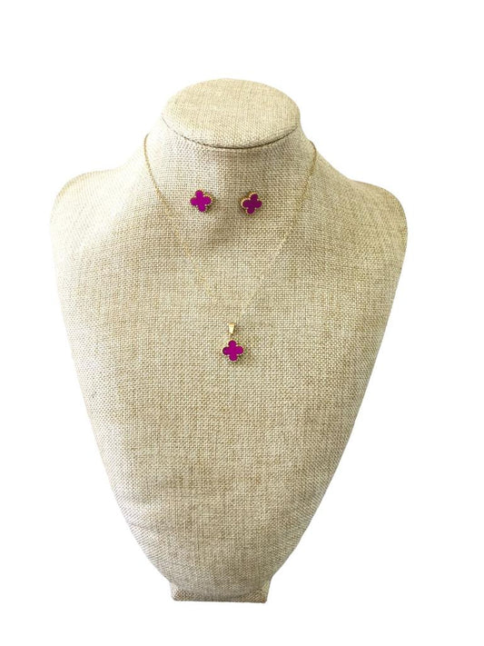Set Aretes y cadena acero inoxidable