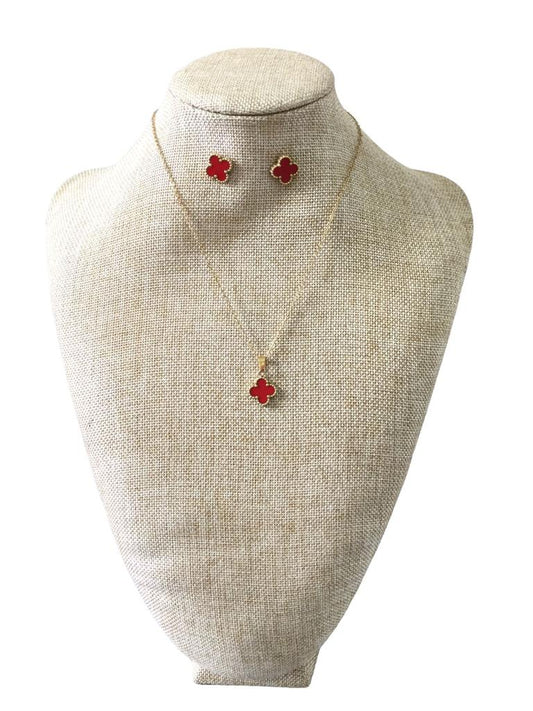 Set Aretes y cadena acero inoxidable