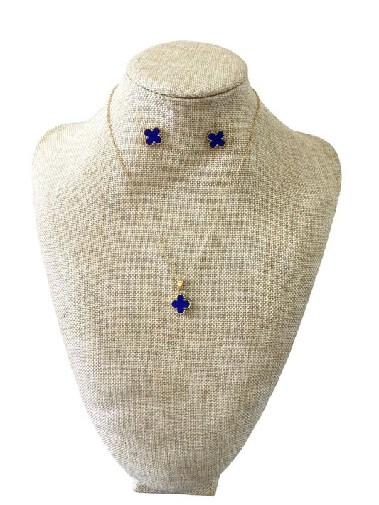 Set Aretes y cadena acero inoxidable