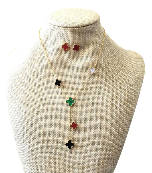Set Aretes y cadena acero inoxidable