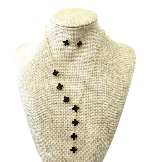 Set Aretes y cadena acero inoxidable