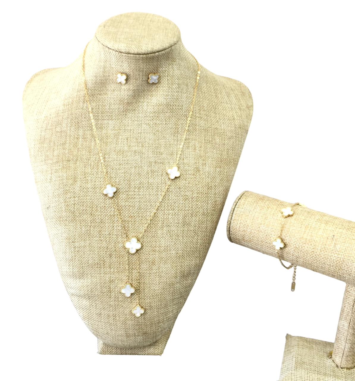Set aretes, cadena y guillo