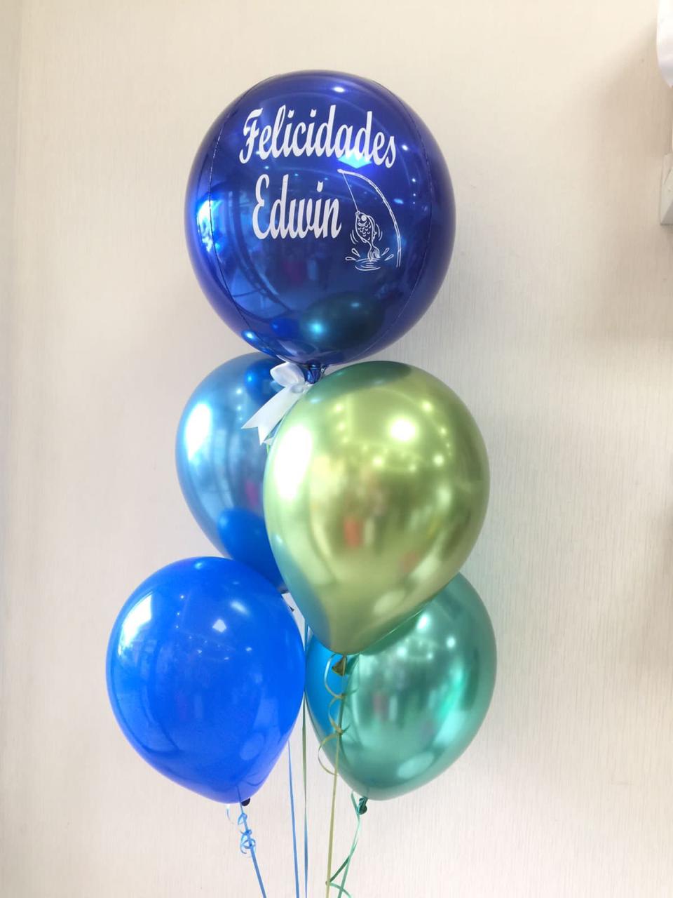 Arreglo De Globos Orbiz Personalizado
