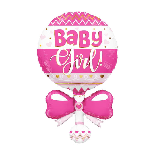 36" Baby Rattle Pink Shape