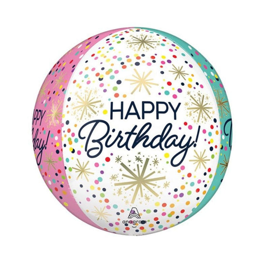 ORBZ "HAPPY BIRTHDAY" CONFETTI & SPRINKLES (16")